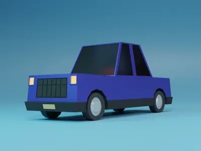 Rigged Cars Collection Bundle Low-poly 3D model