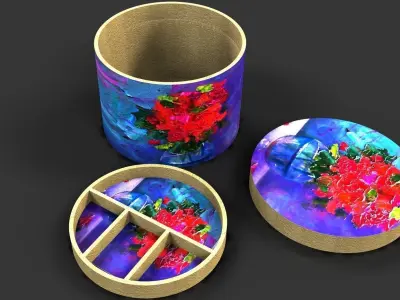 Decorative boxes Free 3D model