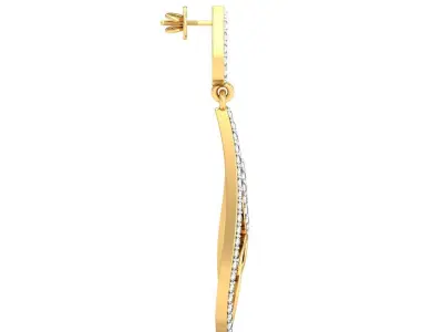 Women Earrings 3dm STL OBJ FBX Render Details 3D print model 8