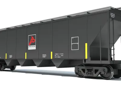 Covered Hopper Car 3D model