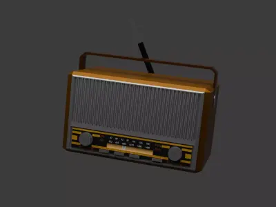 Old Vintage Radio-Game Ready-Unreal Engine 5 Low-poly 3D model