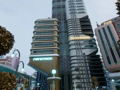 SCIFI ATOMPUNK BUILDING 07 Low-poly 3D model