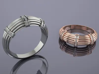 Jewelry Ring Gold 3D print model 40