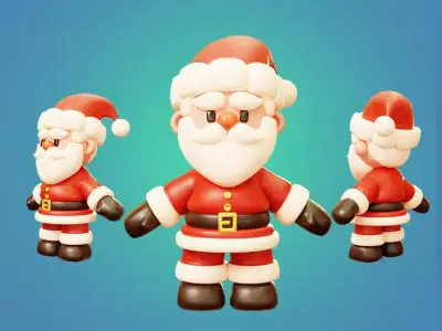 Santa Claus Low-poly 3D model