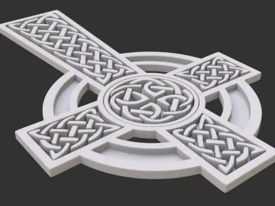 Celtic cross 3D model