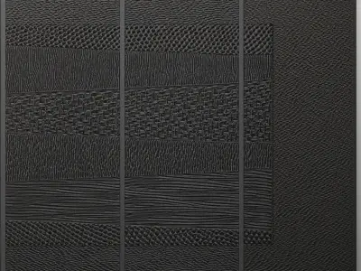 Collection Wood Wall Sculpture 3 3D model