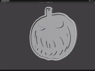 horror pumpkin Keychain 3D print model