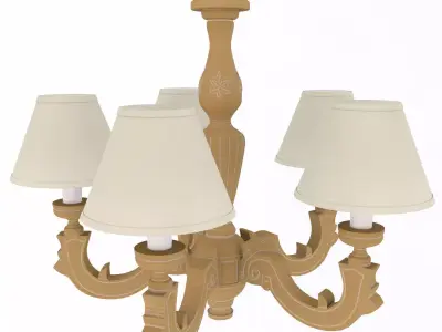 classical chandelier 2 3D model