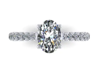 Woman Engagement Ring 3D print model