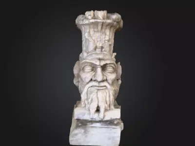 Stone Sentinel Low-poly 3D model