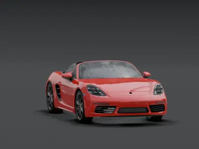 Porsche 718 boxter S Low-poly 3D model