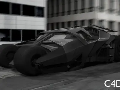 Batmobile - The Dark Knight 3D model