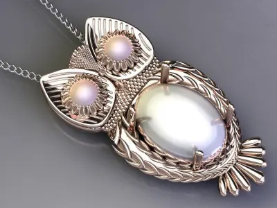 Owl pendant  3D print model