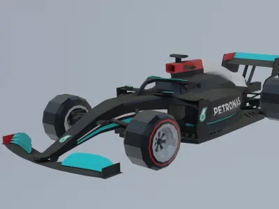 F1 cars 2021 pack Low-poly 3D model