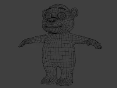 Cartoon Bear Fully Rigged  Animated 3D Character 3D model