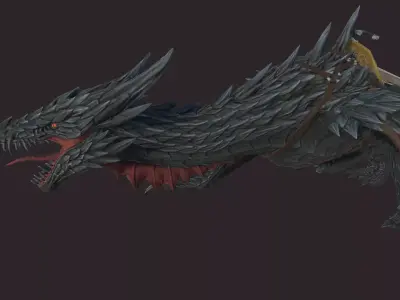 Dragon Mount Low-poly 3D model