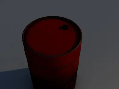 Oil Drum Low-poly 3D model