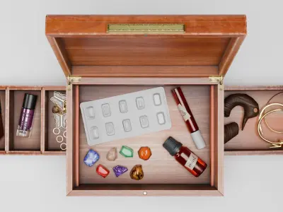 Jewelry Box Low-poly 3D model
