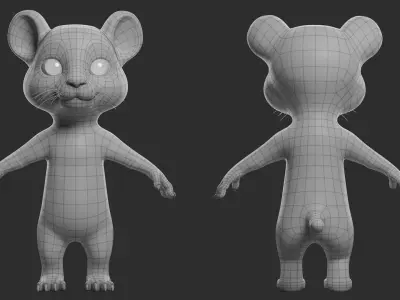 Tiger Cartoon Low-poly 3D model