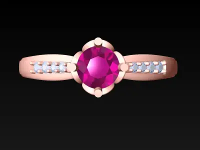 Diamond Ring - Womens Rings - N718822 3D print model