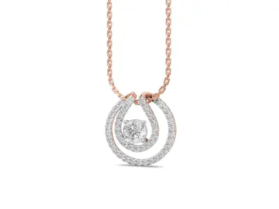 Double Halo Diamond Pendant with Pointer Diamond 3D print model