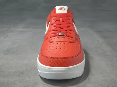 Nike Air Force 1 low team orange Low-poly 3D model