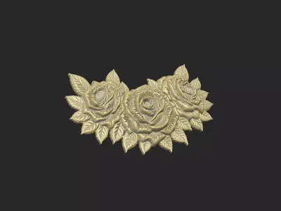 Rose ornamental Victorian gothic decor thorn luxury  3D print model