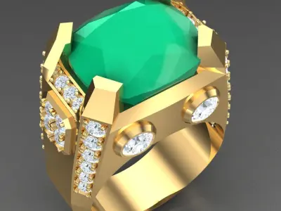 Luxury Men Rings Designs 5MR010 3D print model
