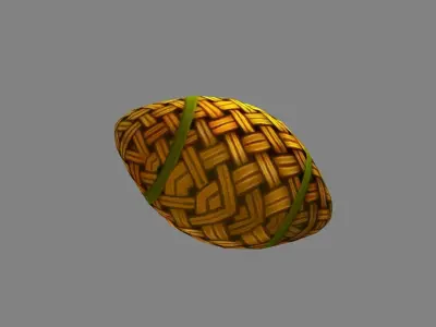 Cartoon Woven Rugby - American football Low-poly 3D model