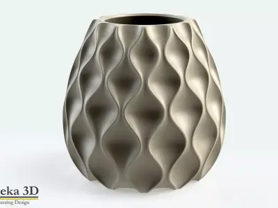 WAVE PATTERN POT MODEL 1 AND 2 3D print model