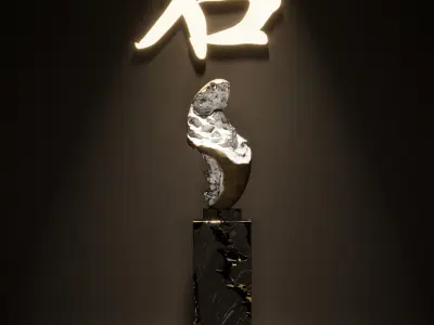 chair chinese calligraphy on Free 3D model