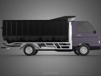CATTLE TRANSPORT COLT DELICA L300 PICK UP CAR VEHICLE TRUCK MINI 3D model