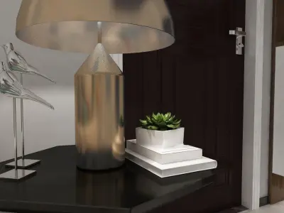 Living Room and Kitchen Combo 3D model