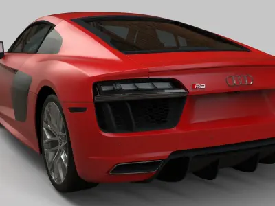 Audi R8 2018 Low-poly 3D model