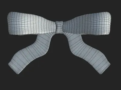 Bow red Free low-poly 3D model