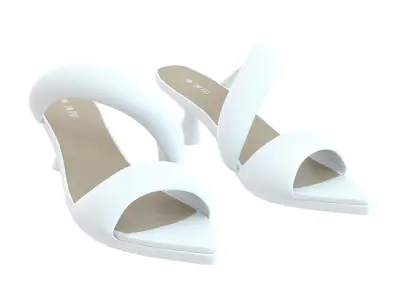 JW PEI Sara Mule Sandals Low-poly 3D model