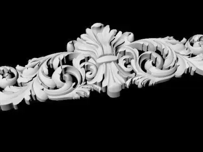 Central decor ornament for furniture 3D model 692