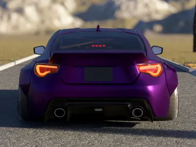 Subaru BRZ with Rocket Bunny Kit 3D model