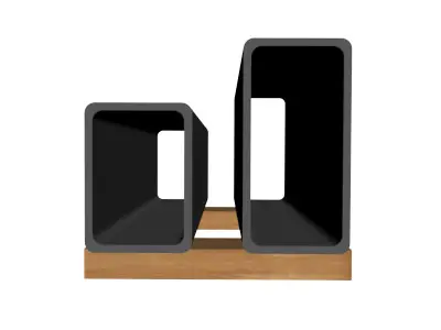 3 8in Wall x5in Rectangle Tube 3D model