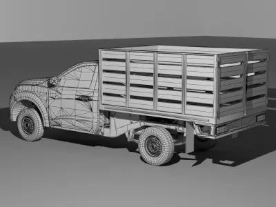 nissan np300 estaquitas Low-poly 3D model