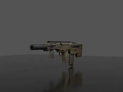MDR Rifle  Low-poly 3D model