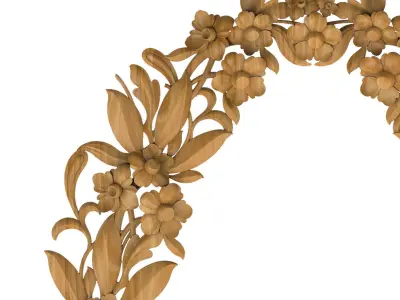 Carved picture frame STL 3D model 47