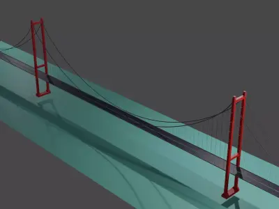 bridge colum bridge bridge 3D model