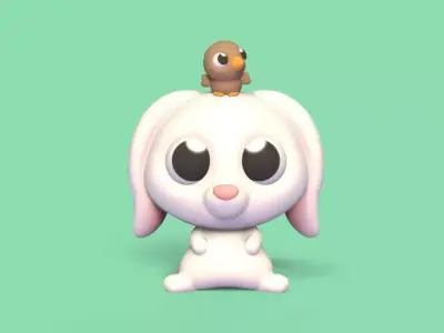 Bunny Bird 3D print model