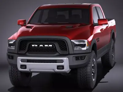 Dodge Ram 1500 Rebel 2015 VRAY 3D model