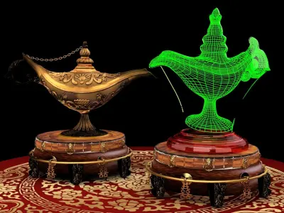 Chinese magic lamp  3D model