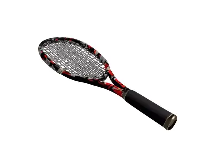 Professional Tennis Racket 3D Model Low-poly 3D model
