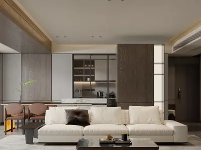Modern livingroom 3D model purchase