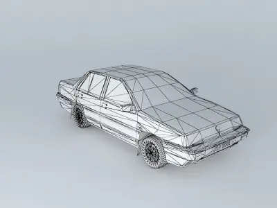 1992 Proton Saga 1.5 Automatic 12 Valve Free 3D model