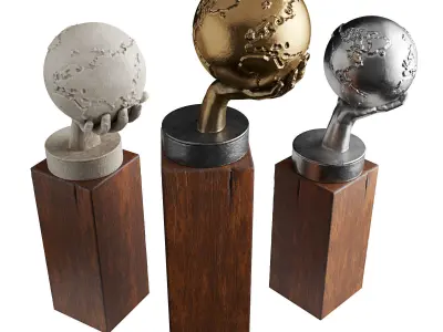 Earth Hand sculpture 3D model